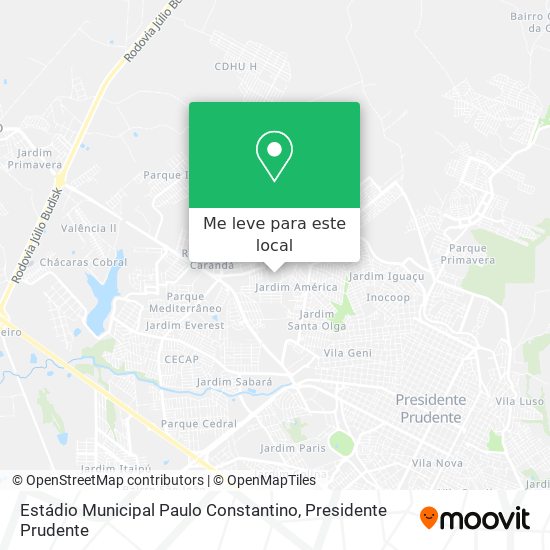 Estádio Municipal Paulo Constantino mapa