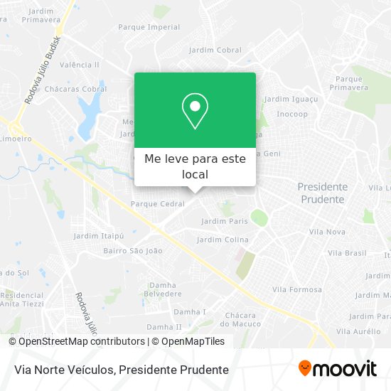 Via Norte Veículos mapa