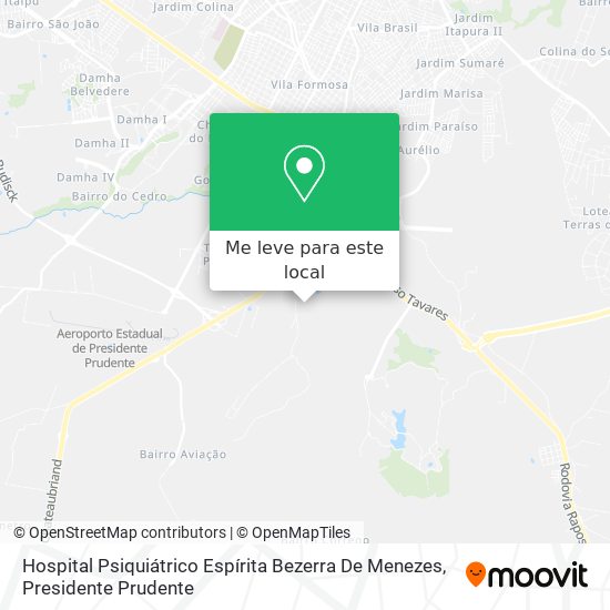 Hospital Psiquiátrico Espírita Bezerra De Menezes mapa