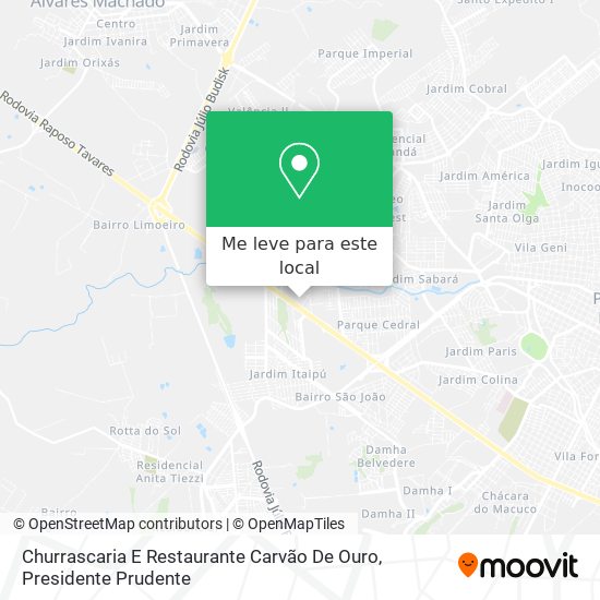 Churrascaria E Restaurante Carvão De Ouro mapa