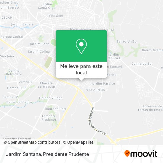 Jardim Santana mapa