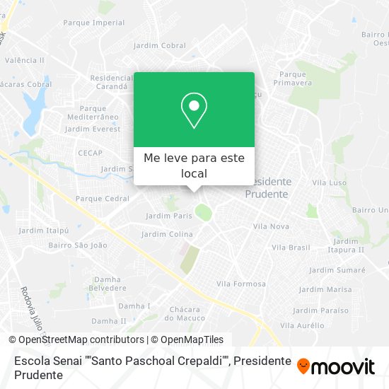 Escola Senai ""Santo Paschoal Crepaldi"" mapa