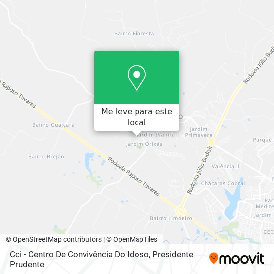 Cci - Centro De Convivência Do Idoso mapa