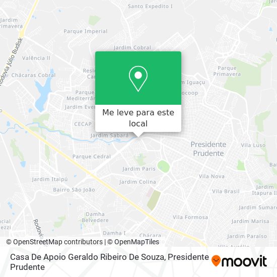 Casa De Apoio Geraldo Ribeiro De Souza mapa