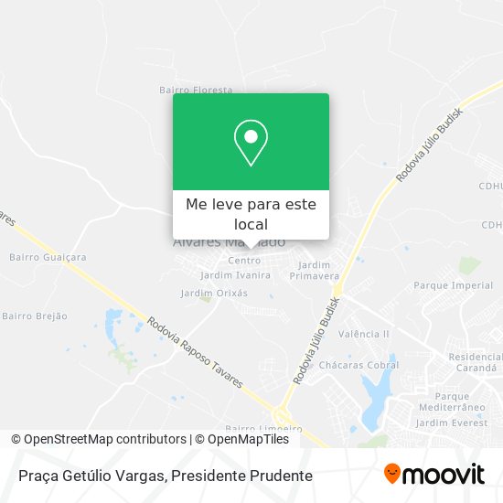 Praça Getúlio Vargas mapa