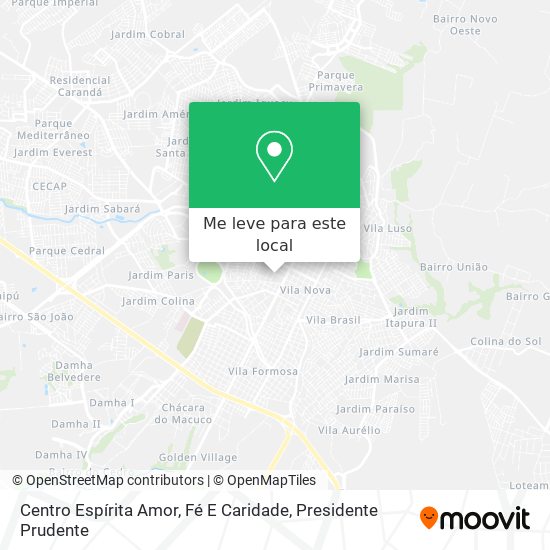 Centro Espírita Amor, Fé E Caridade mapa