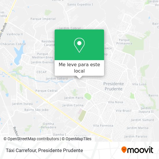 Táxi Carrefour mapa