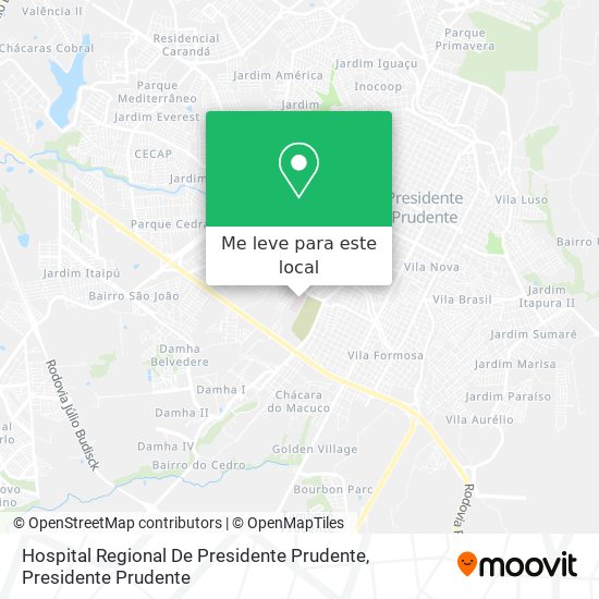 Hospital Regional De Presidente Prudente mapa