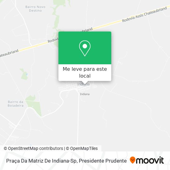 Praça Da Matriz De Indiana-Sp mapa