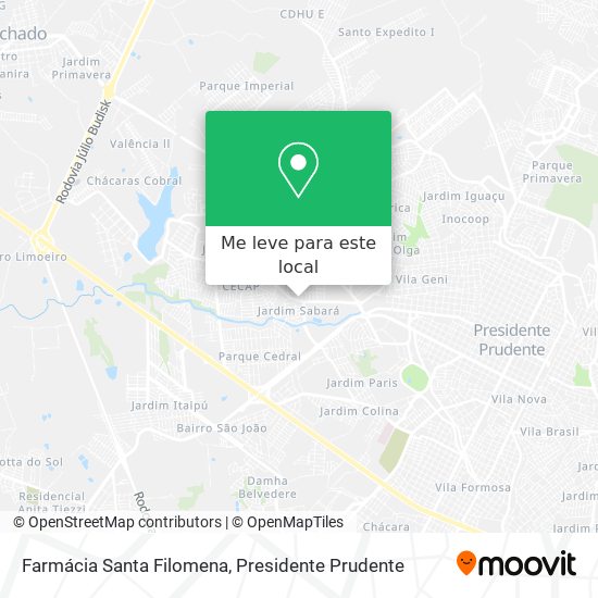 Farmácia Santa Filomena mapa