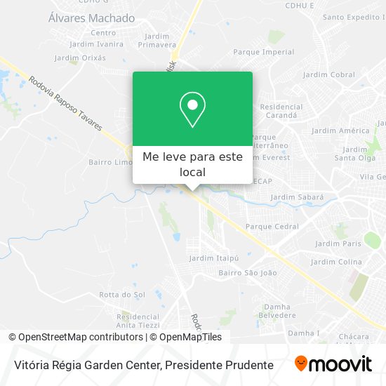 Vitória Régia Garden Center mapa