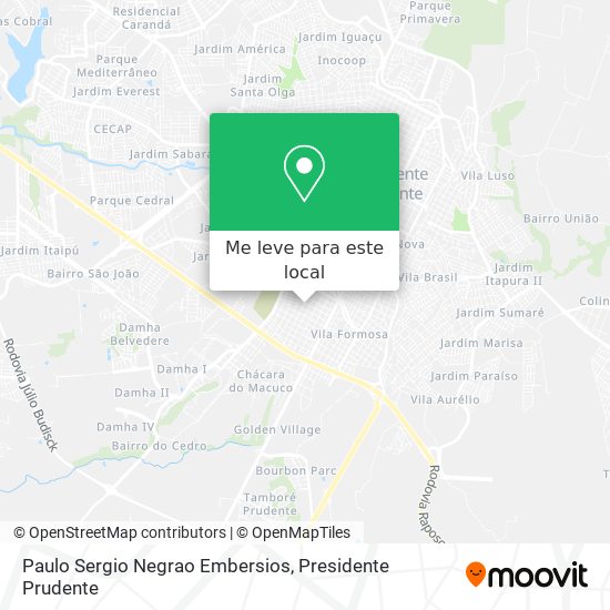Paulo Sergio Negrao Embersios mapa