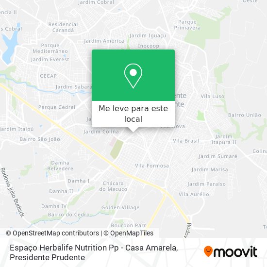 Espaço Herbalife Nutrition Pp - Casa Amarela mapa