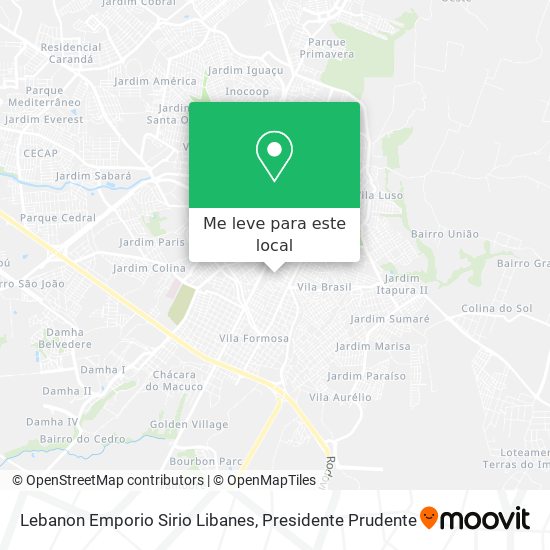 Lebanon Emporio Sirio Libanes mapa