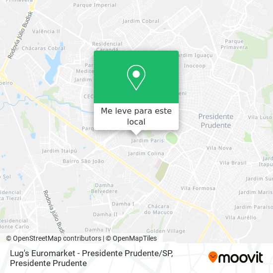 Lug's Euromarket - Presidente Prudente / SP mapa