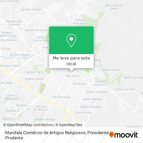 Mandala Comércio de Artigos Religiosos mapa