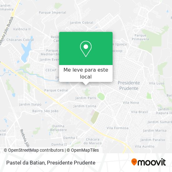 Pastel da Batian mapa