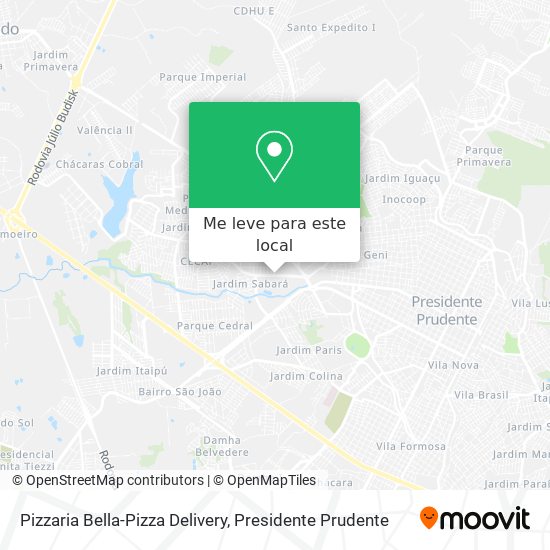 Pizzaria Bella-Pizza Delivery mapa
