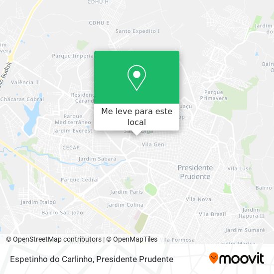 Espetinho do Carlinho mapa