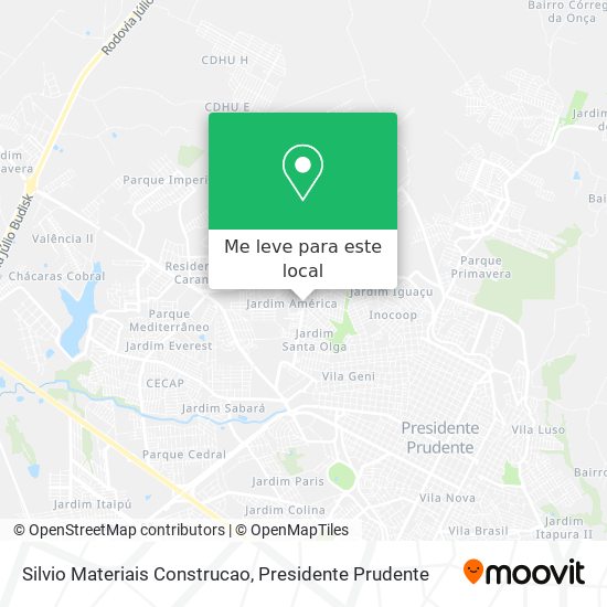 Silvio Materiais Construcao mapa