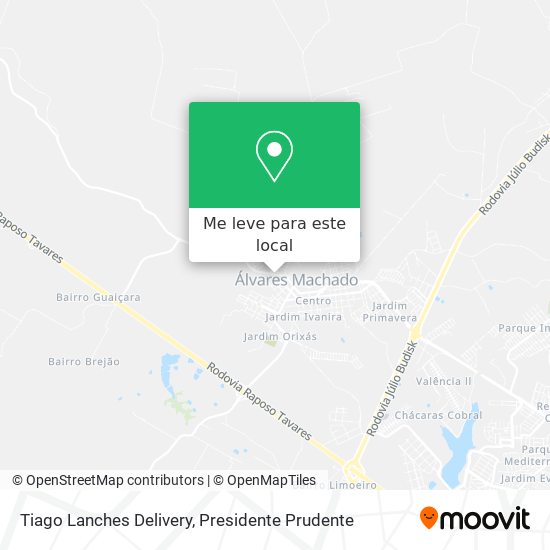 Tiago Lanches Delivery mapa