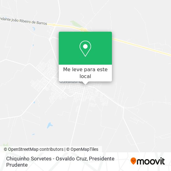 Chiquinho Sorvetes - Osvaldo Cruz mapa