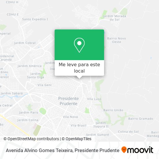 Avenida Alvino Gomes Teixeira mapa
