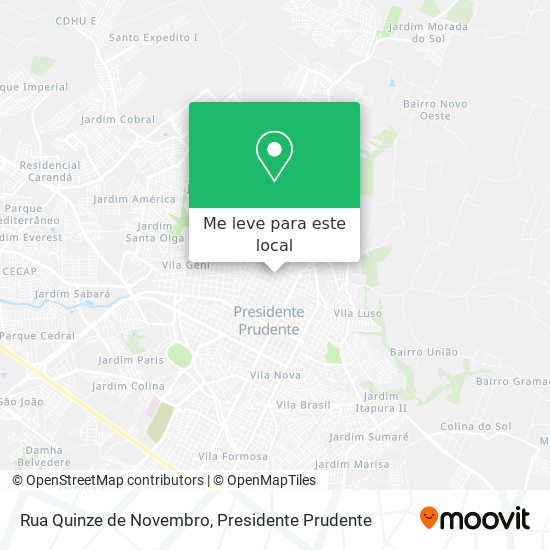 Rua Quinze de Novembro mapa