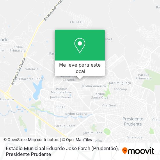 Estádio Municipal Eduardo José Farah (Prudentão) mapa