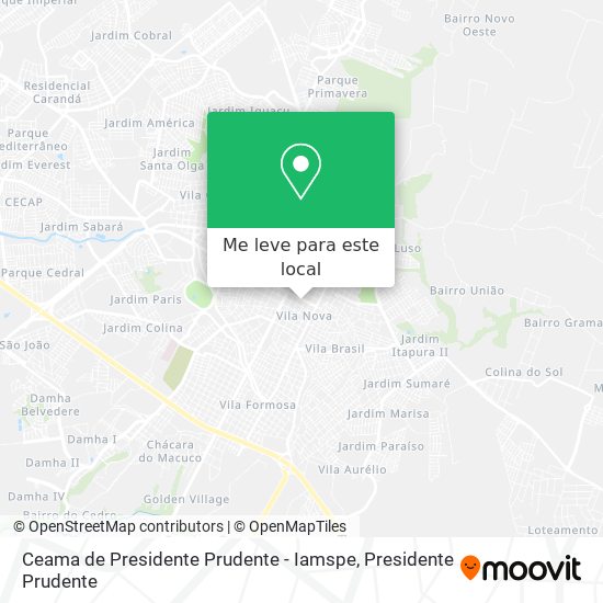 Ceama de Presidente Prudente - Iamspe mapa