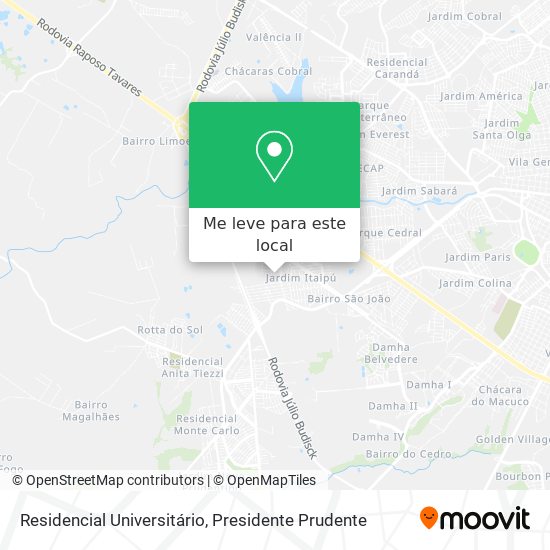 Residencial Universitário mapa