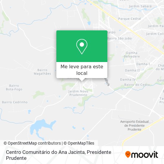 Centro Comunitário do Ana Jacinta mapa