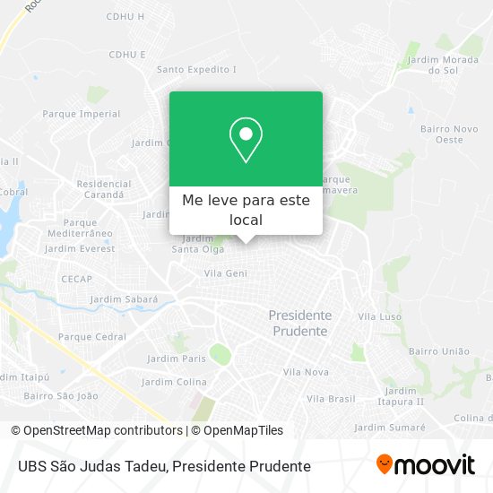 UBS São Judas Tadeu mapa