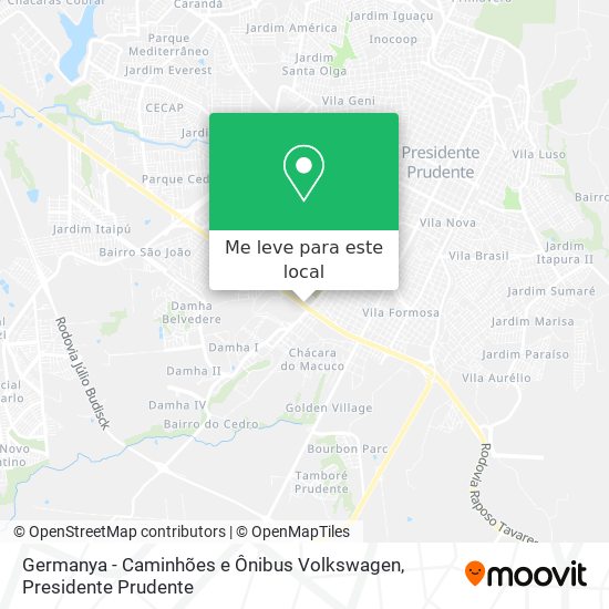 Germanya - Caminhões e Ônibus Volkswagen mapa
