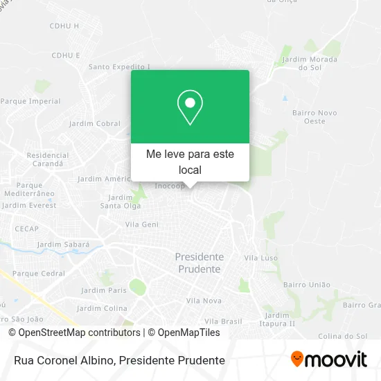Rua Coronel Albino mapa