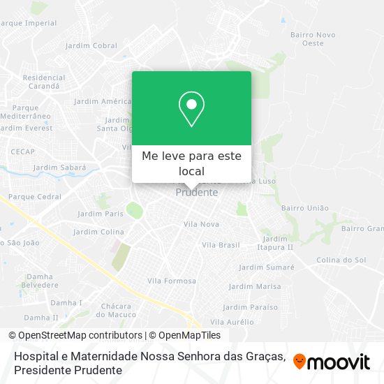 Hospital e Maternidade Nossa Senhora das Graças mapa