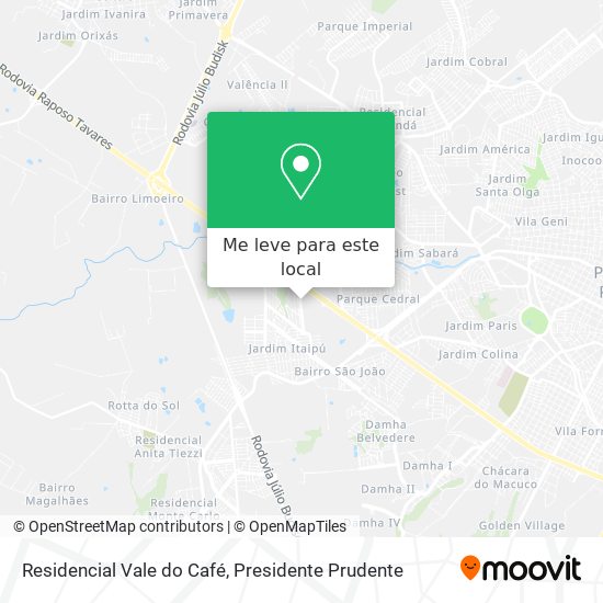 Residencial Vale do Café mapa
