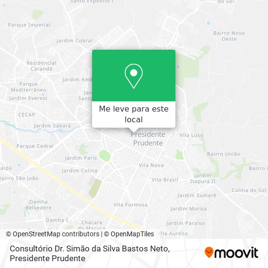 Consultório Dr. Simão da Silva Bastos Neto mapa