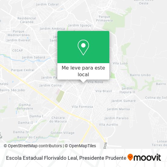 Escola Estadual Florivaldo Leal mapa