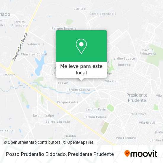 Posto Prudentão Eldorado mapa