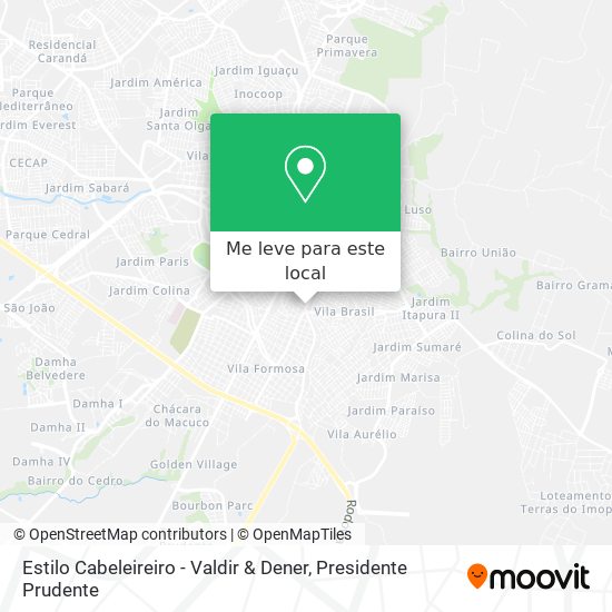 Estilo Cabeleireiro - Valdir & Dener mapa