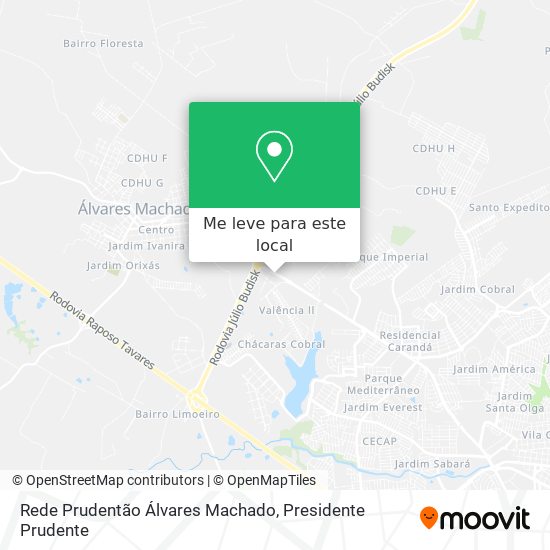 Rede Prudentão Álvares Machado mapa