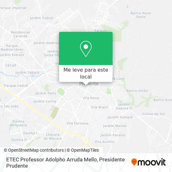 ETEC Professor Adolpho Arruda Mello mapa