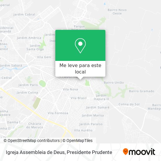 Igreja Assembleia de Deus mapa