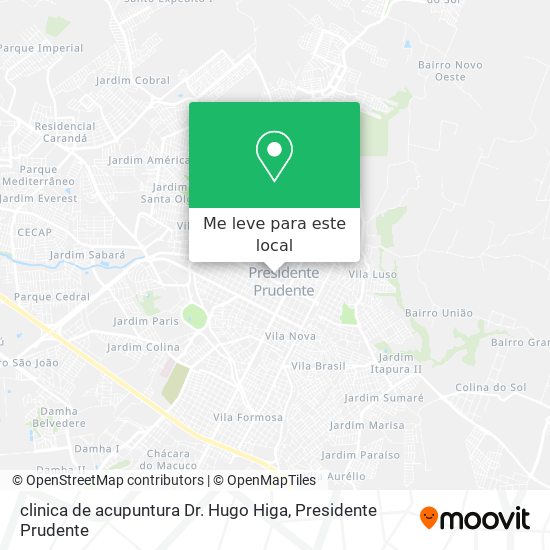 clinica de acupuntura Dr. Hugo Higa mapa