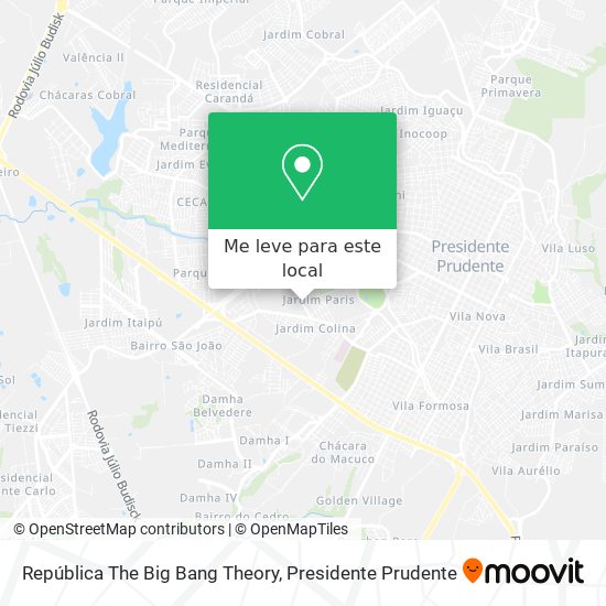República The Big Bang Theory mapa