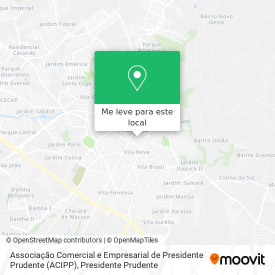 Associação Comercial e Empresarial de Presidente Prudente (ACIPP) mapa