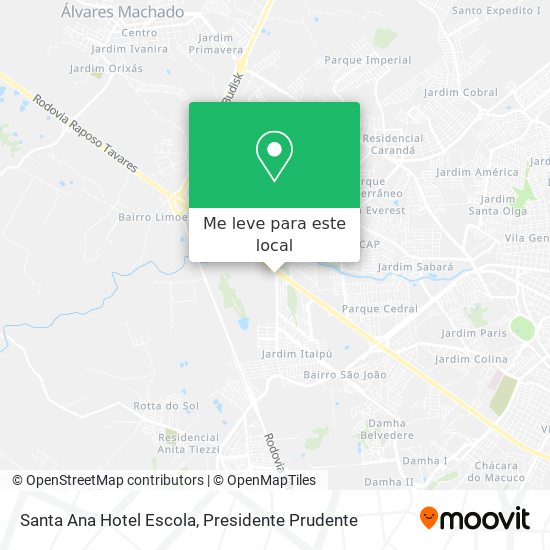 Santa Ana Hotel Escola mapa
