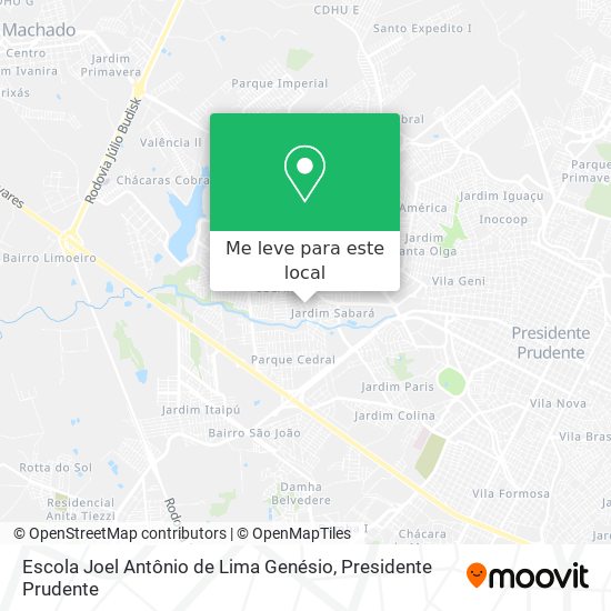 Escola Joel Antônio de Lima Genésio mapa