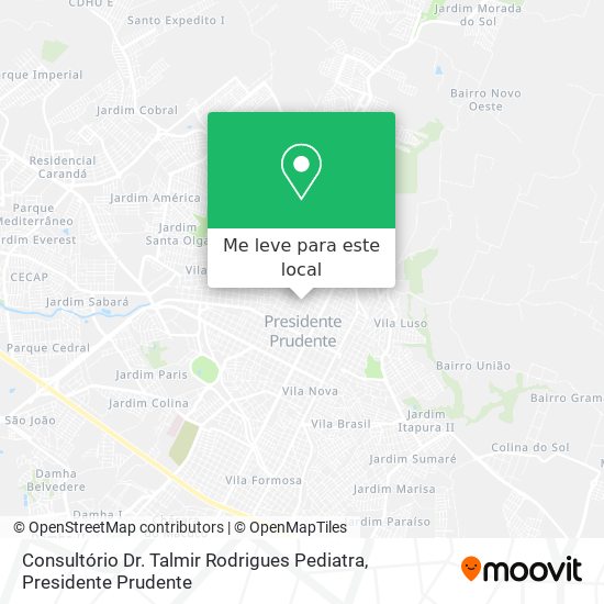 Consultório Dr. Talmir Rodrigues Pediatra mapa